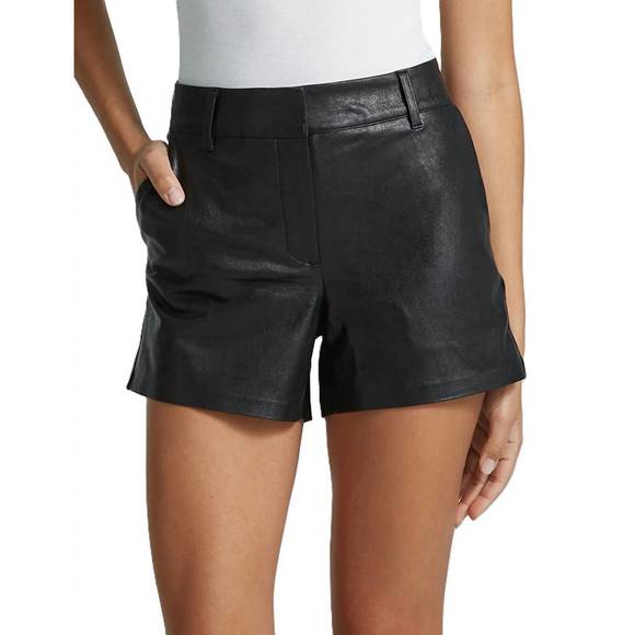 NEW COMMANDO faux leather tailored short in black